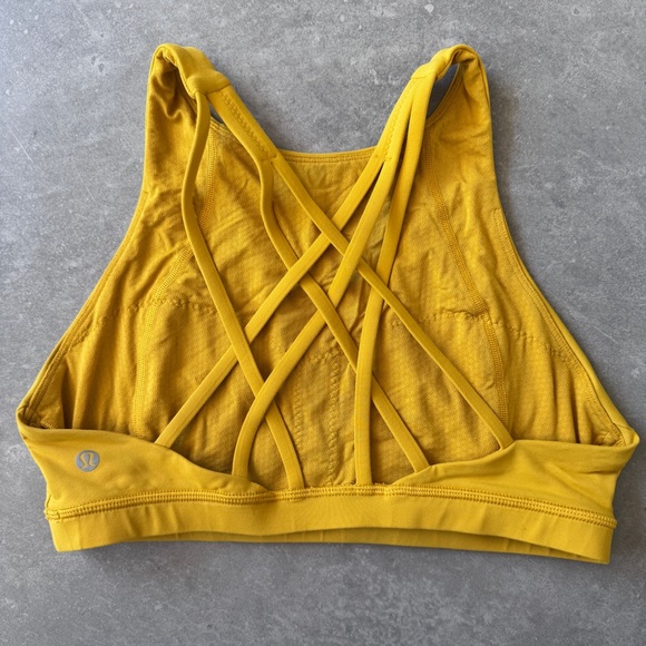 Lululemon Yellow Sports Bra - Picture 1 of 4